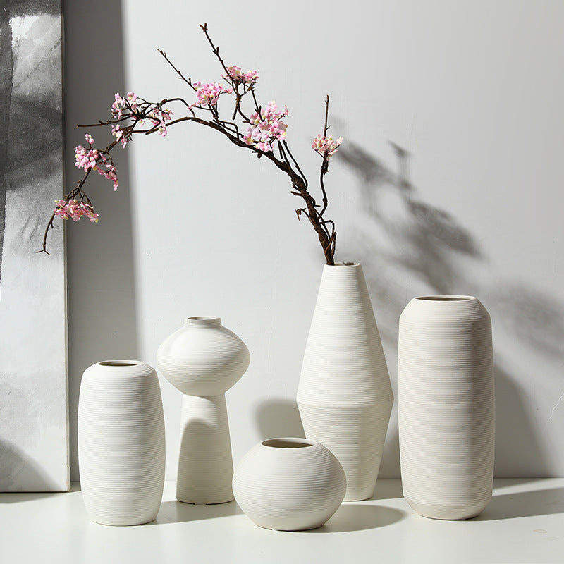 Ox-White Minimalist Vase