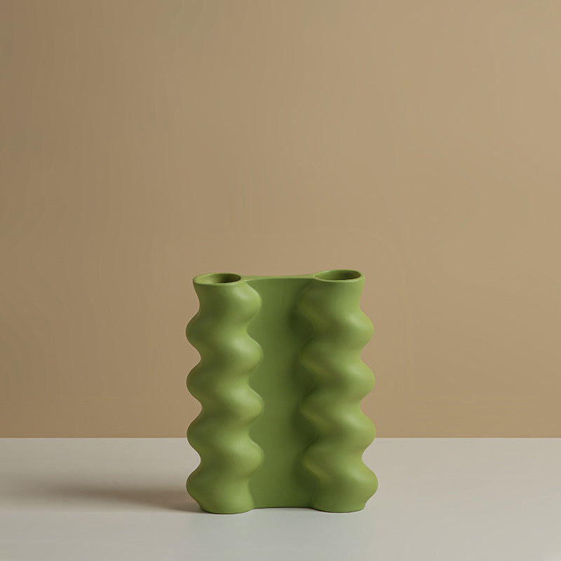 Zig Zag Ceramic Vase